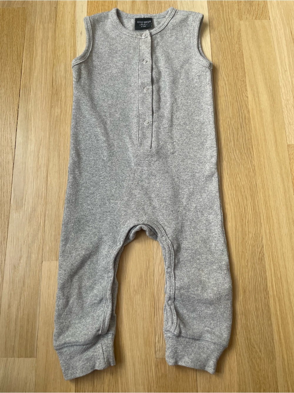 Little Bipsy Heather Gray Ribbed Romper
